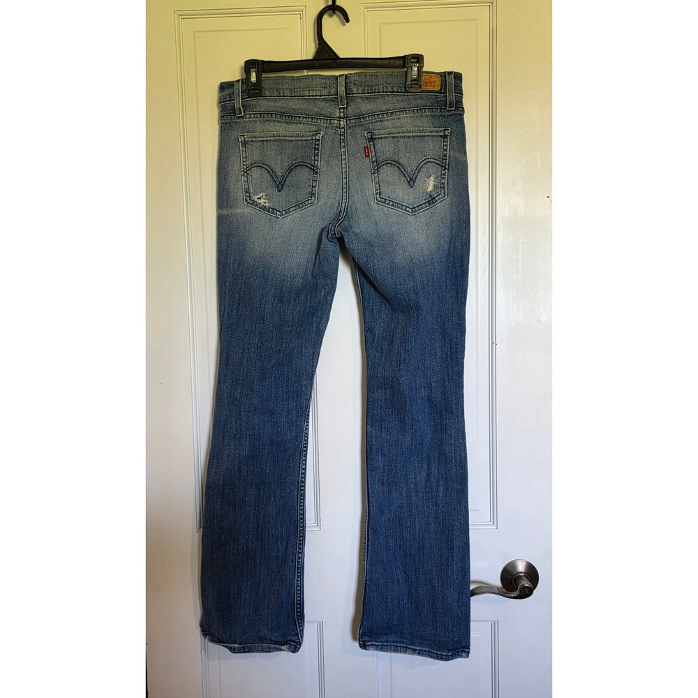Levis 524 Too Superlow Jeans Womens 13 Medium Blue Bootcut Vintage Low Rise Y2K